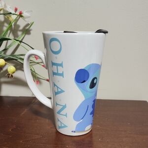 Disney Stitch White Blue Travel Mug